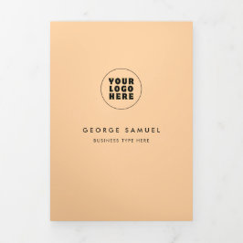Eenvoudige minimalistische aangepaste Logo & Afbee Drieluik Kaart