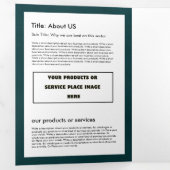 Eenvoudige minimalistische aangepaste Logo & Afbee Drieluik Kaart (Binnenzijde eerst)