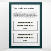 Eenvoudige minimalistische aangepaste Logo & Afbee Drieluik Kaart (Binnenkant midden)