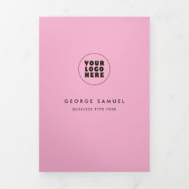 Eenvoudige minimalistische aangepaste Logo & Afbee Drieluik Kaart