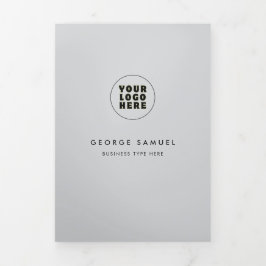 Eenvoudige minimalistische aangepaste Logo & Afbee Drieluik Kaart