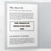 Eenvoudige minimalistische aangepaste Logo & Afbee Drieluik Kaart (Binnenzijde eerst)