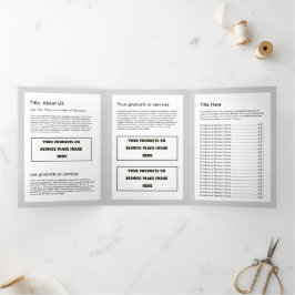 Eenvoudige minimalistische aangepaste Logo & Afbee Drieluik Kaart