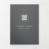 Eenvoudige minimalistische aangepaste Logo & Afbee Drieluik Kaart (Cover)