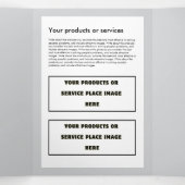 Eenvoudige minimalistische aangepaste Logo & Afbee Drieluik Kaart (Binnenkant midden)