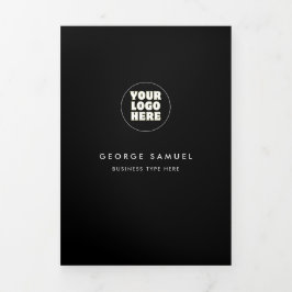 Eenvoudige minimalistische aangepaste Logo & Afbee Drieluik Kaart