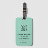 Eenvoudige minimalistische aangepaste Logo en teks Bagagelabel (Voorkant (verticaal))
