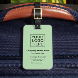 Eenvoudige minimalistische aangepaste Logo en teks Bagagelabel