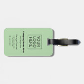 Eenvoudige minimalistische aangepaste Logo en teks Bagagelabel (Achterkant horizontaal)