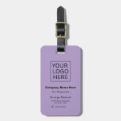 Eenvoudige minimalistische aangepaste Logo en teks Bagagelabel (Voorkant verticaal)