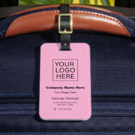 Eenvoudige minimalistische aangepaste Logo en teks Bagagelabel
