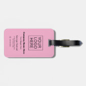 Eenvoudige minimalistische aangepaste Logo en teks Bagagelabel (Achterkant horizontaal)