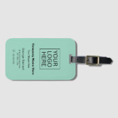 Eenvoudige minimalistische aangepaste Logo en teks Bagagelabel (Voorkant (horizontaal))