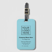 Eenvoudige minimalistische aangepaste Logo en teks Bagagelabel (Voorkant (verticaal))