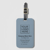 Eenvoudige minimalistische aangepaste Logo en teks Bagagelabel (Voorkant (verticaal))