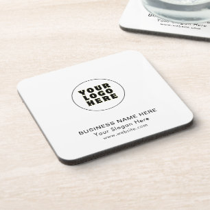 Eenvoudige minimalistische aangepaste Logo en teks Bier Onderzetter