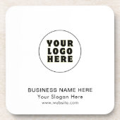 Eenvoudige minimalistische aangepaste Logo en teks Bier Onderzetter (Voorkant)