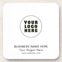 Eenvoudige minimalistische aangepaste Logo en teks Bier Onderzetter