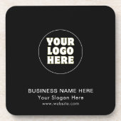 Eenvoudige minimalistische aangepaste Logo en teks Bier Onderzetter (Voorkant)