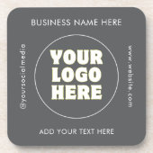 Eenvoudige minimalistische aangepaste Logo en teks Bier Onderzetter (Voorkant)