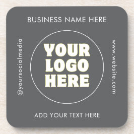 Eenvoudige minimalistische aangepaste Logo en teks Bier Onderzetter