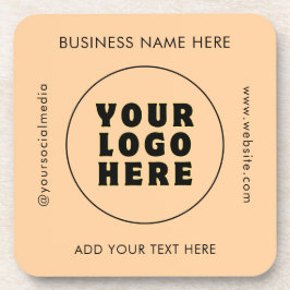 Eenvoudige minimalistische aangepaste Logo en teks Bier Onderzetter