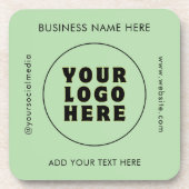 Eenvoudige minimalistische aangepaste Logo en teks Bier Onderzetter (Voorkant)