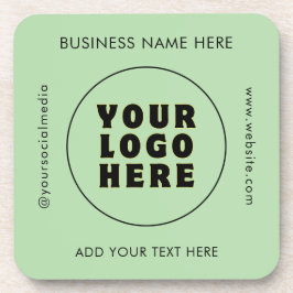 Eenvoudige minimalistische aangepaste Logo en teks Bier Onderzetter