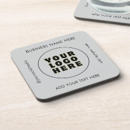 Eenvoudige minimalistische aangepaste Logo en teks Bier Onderzetter