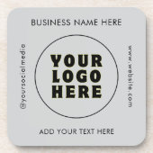 Eenvoudige minimalistische aangepaste Logo en teks Bier Onderzetter (Voorkant)