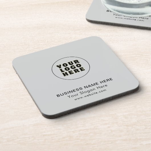 Eenvoudige minimalistische aangepaste Logo en teks Bier Onderzetter (Linkerzijde)