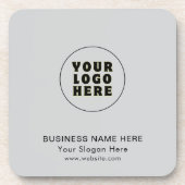 Eenvoudige minimalistische aangepaste Logo en teks Bier Onderzetter (Voorkant)