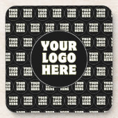 Eenvoudige minimalistische aangepaste Logo en teks Bier Onderzetter (Voorkant)