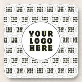 Eenvoudige minimalistische aangepaste Logo en teks Bier Onderzetter