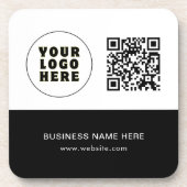 Eenvoudige minimalistische aangepaste Logo en teks Bier Onderzetter (Voorkant)