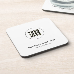 Eenvoudige minimalistische aangepaste Logo en teks Bier Onderzetter