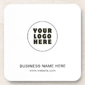 Eenvoudige minimalistische aangepaste Logo en teks Bier Onderzetter (Voorkant)