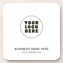 Eenvoudige minimalistische aangepaste Logo en teks Bier Onderzetter