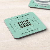 Eenvoudige minimalistische aangepaste Logo en teks Bier Onderzetter (Linkerzijde)