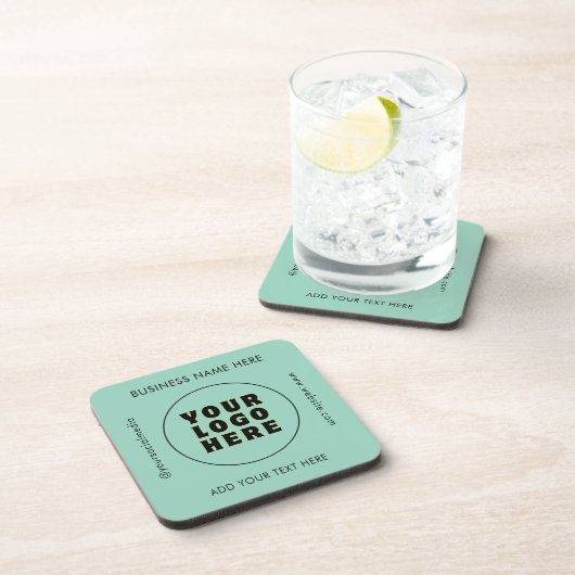 Eenvoudige minimalistische aangepaste Logo en teks Bier Onderzetter (Rechterzijde)