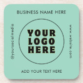 Eenvoudige minimalistische aangepaste Logo en teks Bier Onderzetter (Voorkant)