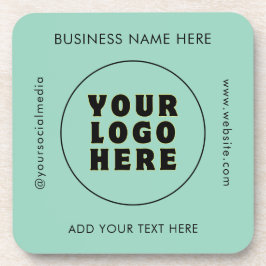 Eenvoudige minimalistische aangepaste Logo en teks Bier Onderzetter