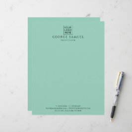 Eenvoudige minimalistische aangepaste Logo en teks Briefhoofd