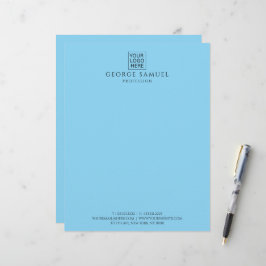 Eenvoudige minimalistische aangepaste Logo en teks Briefhoofd