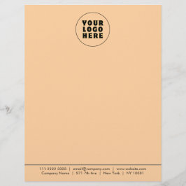 Eenvoudige minimalistische aangepaste Logo en teks Briefhoofd