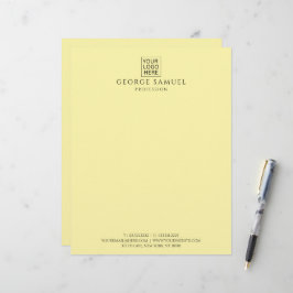 Eenvoudige minimalistische aangepaste Logo en teks Briefhoofd