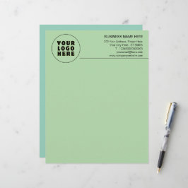 Eenvoudige minimalistische aangepaste Logo en teks Briefhoofd