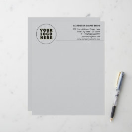 Eenvoudige minimalistische aangepaste Logo en teks Briefhoofd