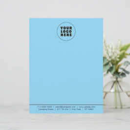 Eenvoudige minimalistische aangepaste Logo en teks Briefhoofd