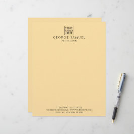 Eenvoudige minimalistische aangepaste Logo en teks Briefhoofd